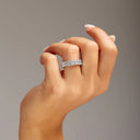 Classic Shared Prong Radiant Cut Diamond Eternity Band