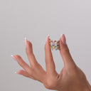 Clover Ruby and Diamond Eternity Band