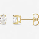 Solitaire Oval Stud Earrings
