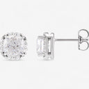 Halo Cushion Stud Earrings