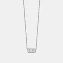Bubble Name Necklace with Diamond Pavé Outline