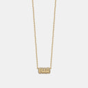 Bubble Name Necklace with Diamond Pavé Outline