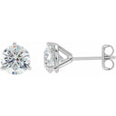 Three Prong Round Martini Stud Earrings