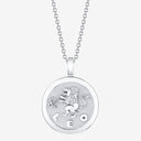 Leo Zodiac Medallion with Diamond Frame