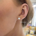 Three Prong Round Martini Stud Earrings