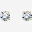 Four Prong Classic Round Stud Earrings