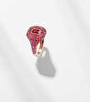 Ruby Pavé Diamond Pinky Ring