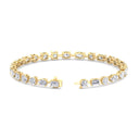 Bezel Set Mixed Multi-shape Tennis Bracelet