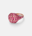 Ruby Pavé Diamond Pinky Ring