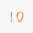 Gold Plain Huggie Earrings