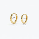 Gold Plain Huggie Earrings