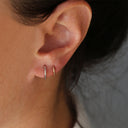 Gold Plain Huggie Earrings