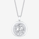 Aries Zodiac Medallion with Diamond Frame