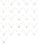 Bezel Diamond Initial Necklace