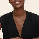 Script Number Pendant Diamond Necklace