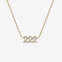 Script Number Pendant Diamond Necklace
