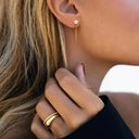 Flower Diamond Chain Drop Earrings