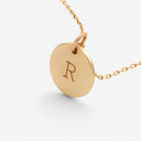 Gold Disc Initial (Pendant Only)