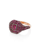 Ruby Pavé Diamond Pinky Ring