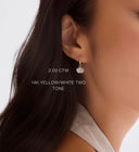 Georgian Oval Lab Diamond Hoop Earrings