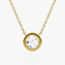 Bezel Set Round Solitaire Pendant