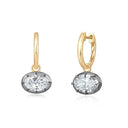 Georgian Oval Lab Diamond Hoop Earrings