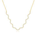 Curved Diamond Tennis Necklace