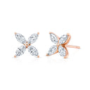 Marquise Flower Stud Earrings