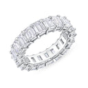 Classic Shared Prong Emerald Cut Diamond Eternity Band