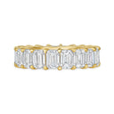 Classic Shared Prong Emerald Cut Diamond Eternity Band