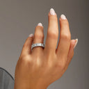 Classic Shared Prong Emerald Cut Diamond Eternity Band