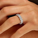 Classic Shared Prong Oval Diamond Eternity Band