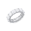 Classic Shared Prong Asscher Cut Diamond Eternity Band