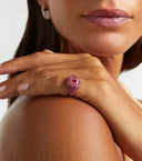 Ruby Pavé Diamond Pinky Ring