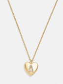 Initial Heart Pave Diamond Necklace