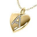 Initial Heart Pave Diamond Necklace