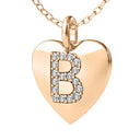 Initial Heart Pave Diamond Necklace