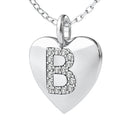 Initial Heart Pave Diamond Necklace