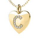 Initial Heart Pave Diamond Necklace