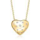 Diamond Puffy Heart Pendant Necklace