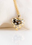 Diamond Puffy Heart Pendant Necklace