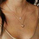 Diamond Puffy Heart Pendant Necklace