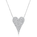14k Gold Lab Grown Diamond Pavé Heart Necklace