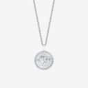 Libra Zodiac Medallion with Diamond Frame