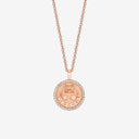 Pisces Zodiac Medallion with Diamond Frame