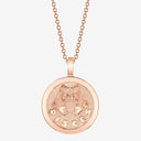 Pisces Zodiac Medallion with Diamond Frame