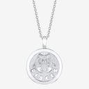Pisces Zodiac Medallion with Diamond Frame