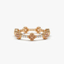 Clover Citrine and Diamond Eternity Band