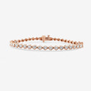 Bezel Set Round Asscher Tennis Bracelet