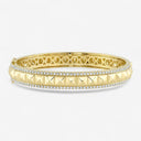Stud and Pave Diamond Bangle Bracelet